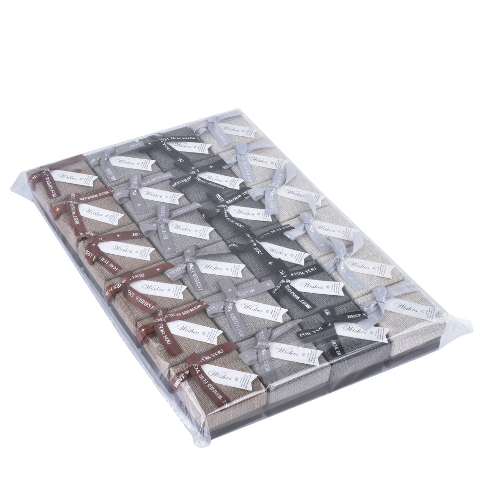 B1522-X5 Cajas de cartón para anillos de moda con 6 colores, precio por 24 piezas