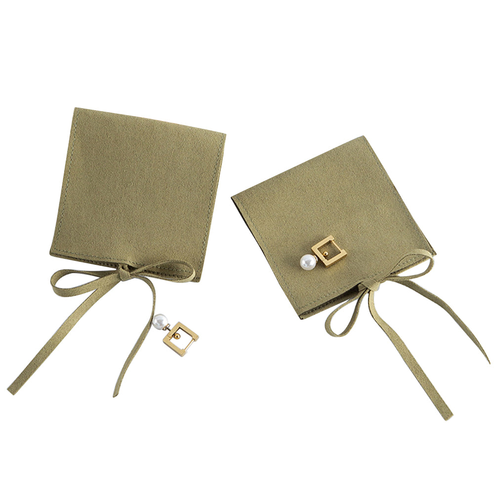 Green Suede Pouch， Price for 100Pieces