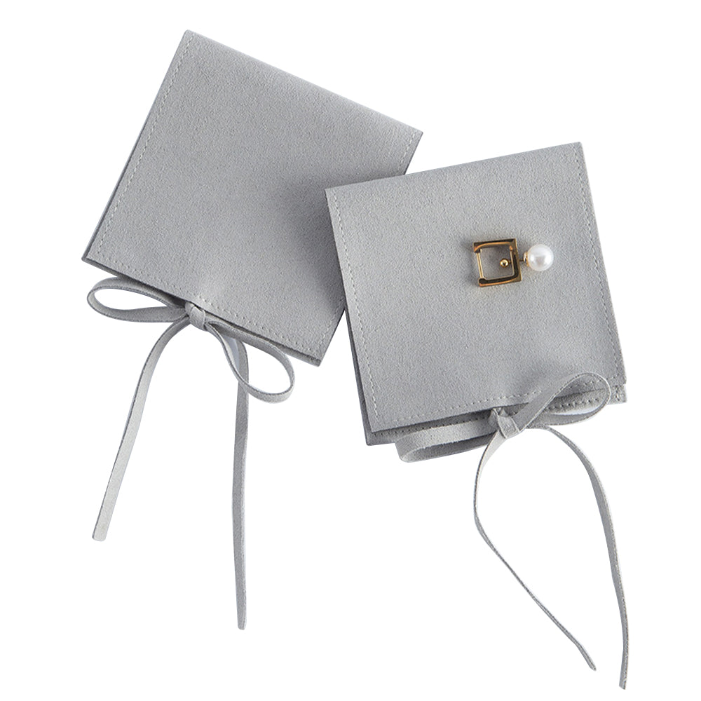 Gray Suede Pouch， Price for 10Pieces