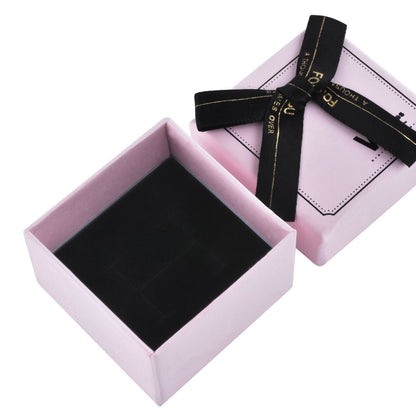 B1522-X7 Fashion 6 Colors Ring Boxes with Ribbon, Price for 24 PCS.