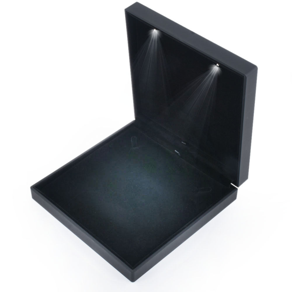 Popular-Selling Black Square Shaped Led Jewelry Boxes,Price For 1 Pack