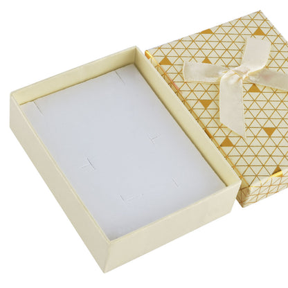 B1534-X1 Fashion Cardboard 6 Color Pendant Jewelry Box With Bow Tie, Price For 12 Pcs.