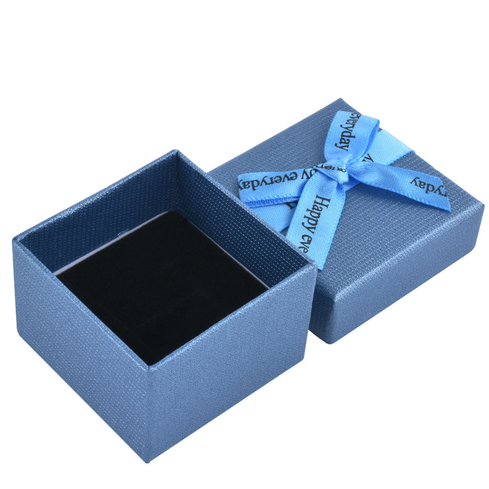 B1522-X8 Cajas para anillos con pajarita de moda con 6 colores, precio por 24 piezas.