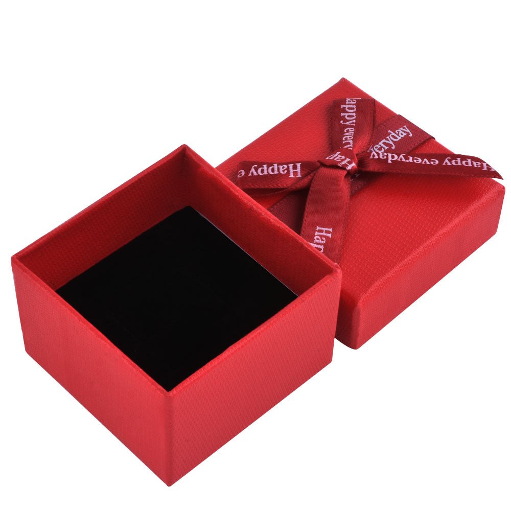 B1522-X8 Cajas para anillos con pajarita de moda con 6 colores, precio por 24 piezas.