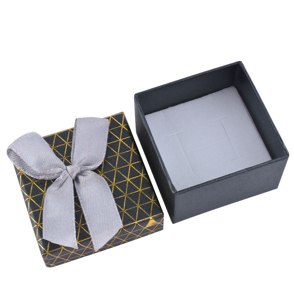 B1522-X1 Fashion Cardboard 6 Color Ring Jewelry Box With Bow Tie, Price For 24Pcs.