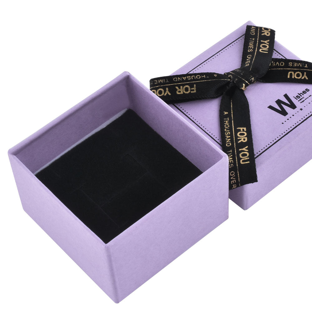 B1522-X7 Cajas para anillos de moda de 6 colores con cinta, precio por 24 piezas.