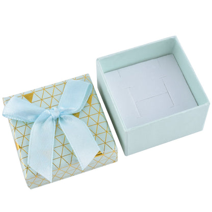 B1522-X1 Fashion Cardboard 6 Color Ring Jewelry Box With Bow Tie, Price For 24Pcs.