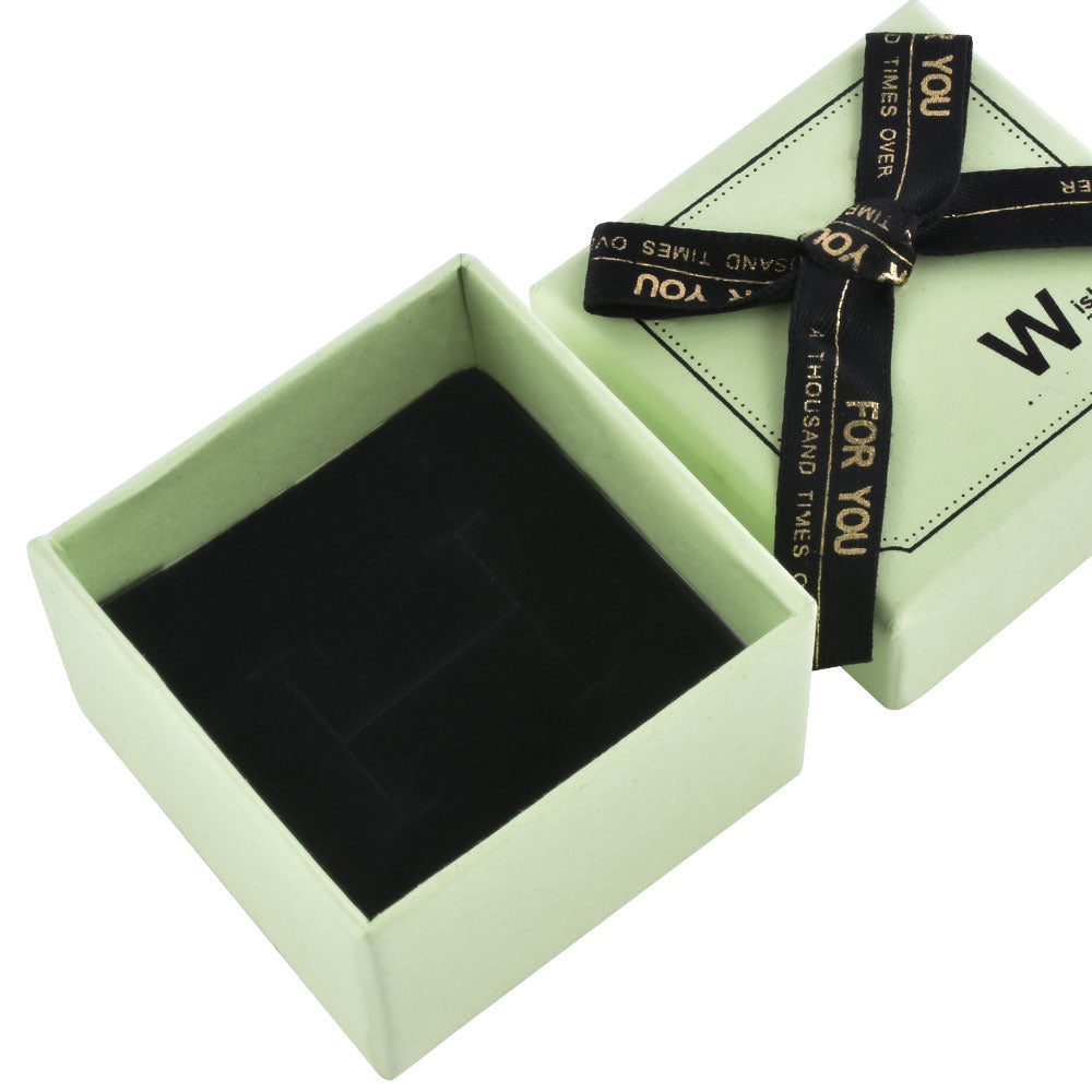 B1522-X7 Cajas para anillos de moda de 6 colores con cinta, precio por 24 piezas.