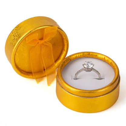 Round Gold Fashion Ring Boxes, Price For 30PCS