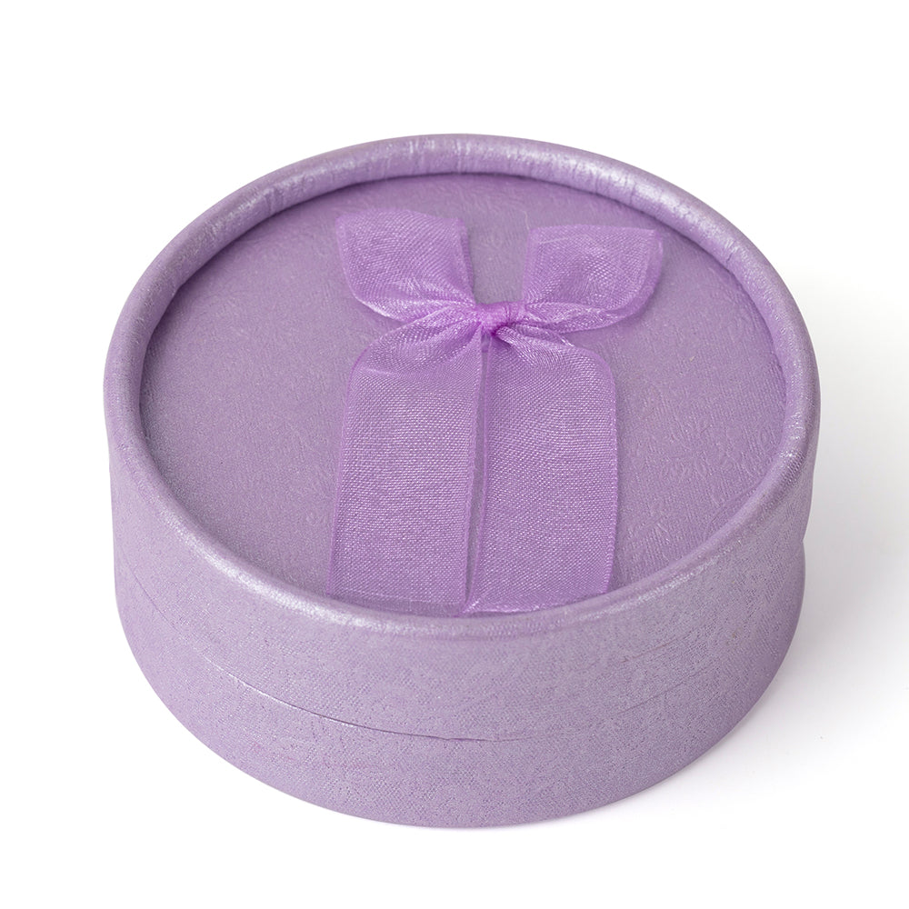 Round Purple Fashion Jewelry Boxes, Price For 12PCS