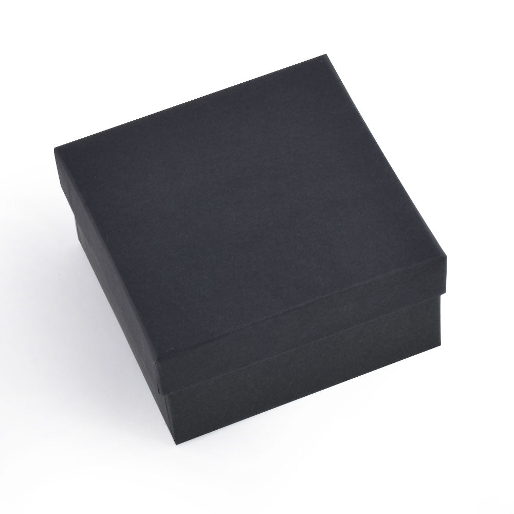 BX2734BK Cajas rellenas de algodón negro, tamaño: 3 3/4 x 3 3/4 x 2 pulgadas, precio por 100 piezas