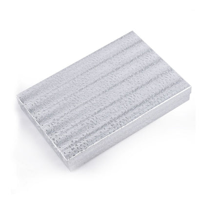 BX2875S Silver Cotton Filled Boxes, Size:7 1/8*5 1/8*1 1/8 inch, Price For 100PCS