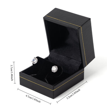 Earring Black Box for Wedding Proposal With Gold Trim, Price For 24PCS