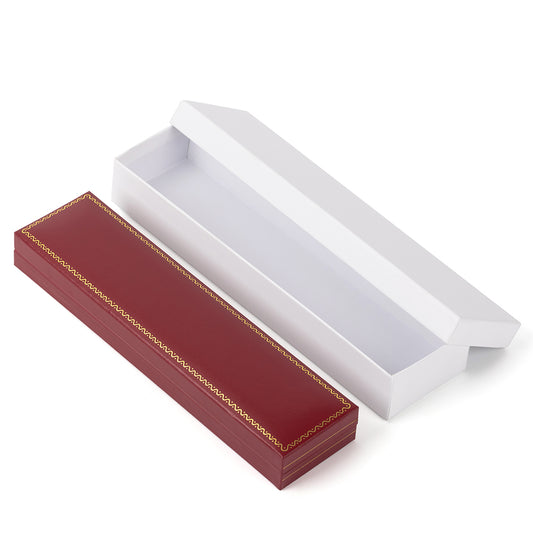 Red Bracelet Box With Gold Trim, Price For 12PCS