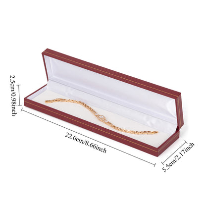 Red Bracelet Box With Gold Trim, Price For 12PCS