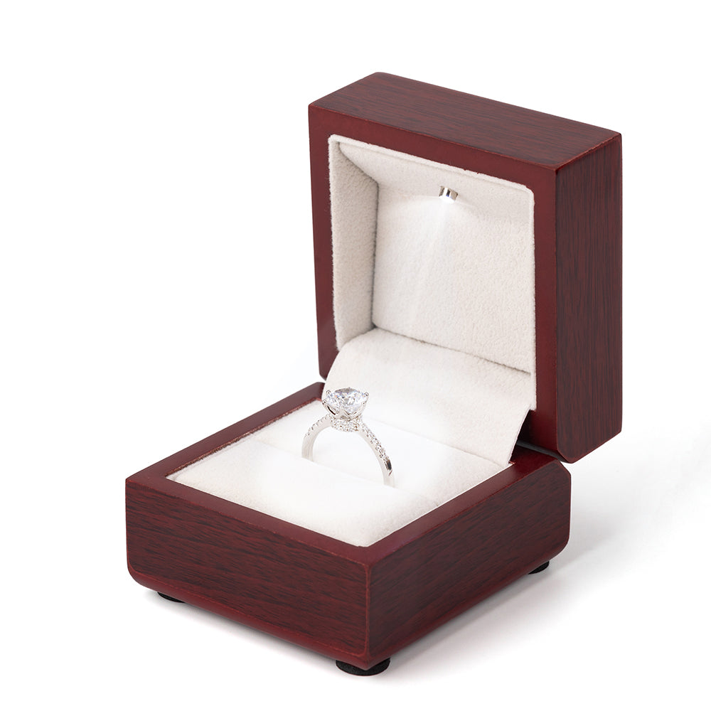 Glossy Ring Wooden Box With Light,Price for 12 pcs