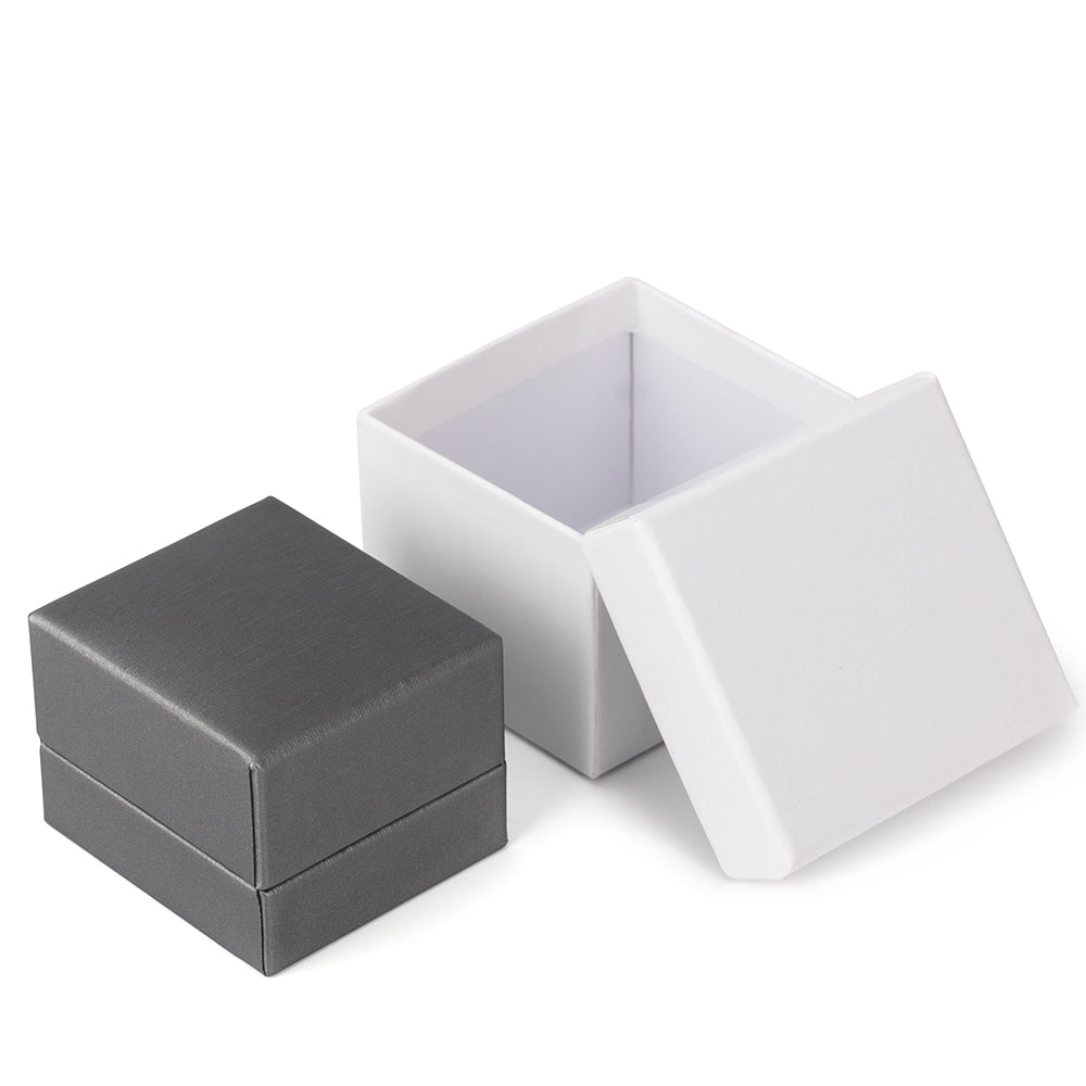 Cajas para pendientes con cubierta de PU gris, precio por 24 piezas