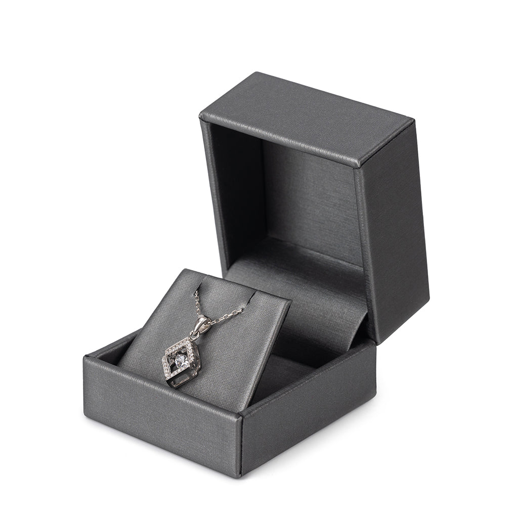 Gray PU Covered Earring Boxes, Price for 24 Pcs