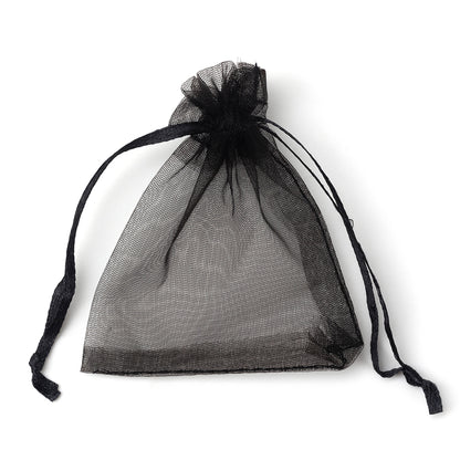 Bolsa de organza negra, precio por 100 piezas