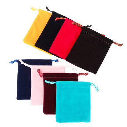 Protable Multiple Colors Velvet Pouches Drawstring Bags Gift For Wedding Proposal