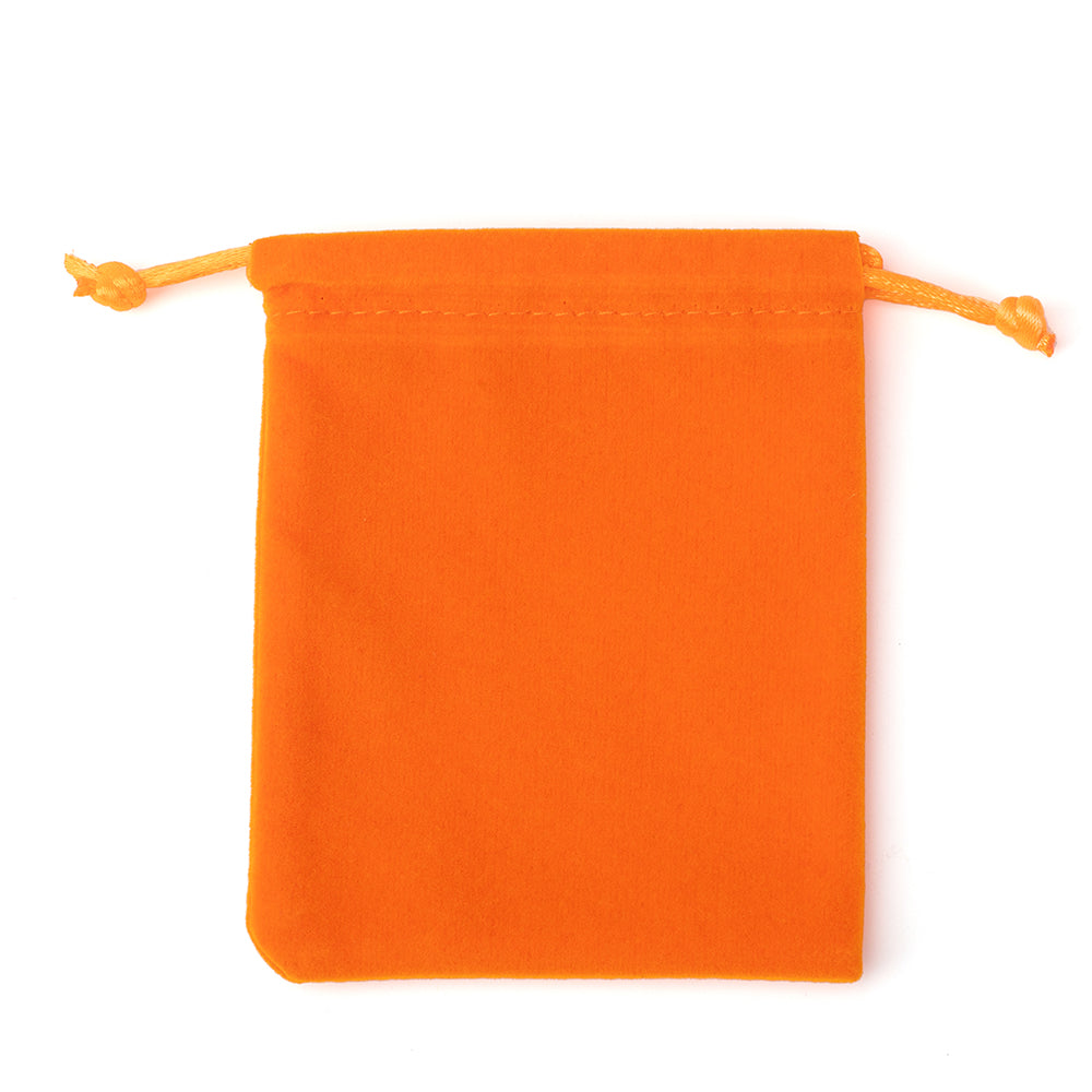 Bolsa de terciopelo naranja, precio por 100 piezas