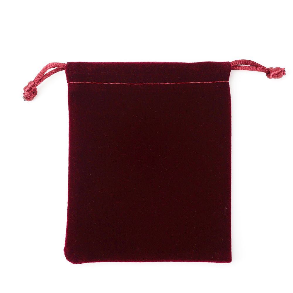 Bolsa de terciopelo rojo oscuro, precio por 100 piezas