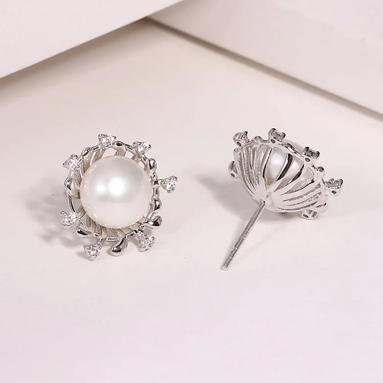 Minimalist women accessories jewelry wholesale s925 925 sterling silver pearl stud earrings