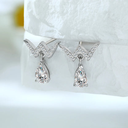 Unique Supplies Sterling Silver Earrings Jewelry Women Accessory Letter W 925 Sterling Silver Drop Earring for Women