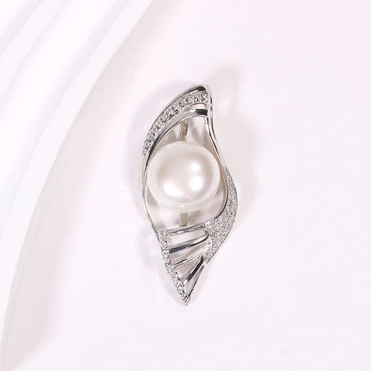 Custom design jewelry manufacturer pure 925 sterling silver single cultured freshwater pearl pendant