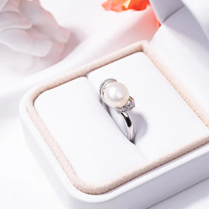 S925 pure silver pearl ring, female niche design, light luxury, high-end feeling, cool style, Instagram trendy fashion