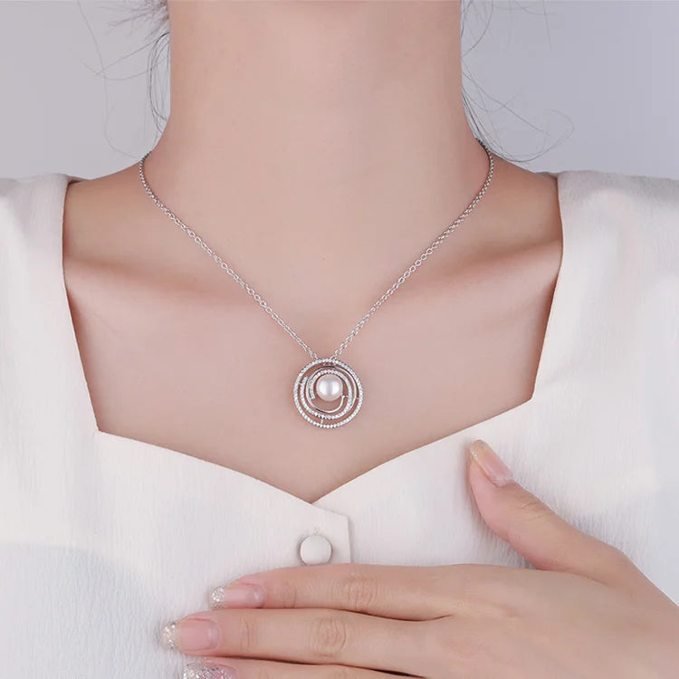 Custom pendant manufacturer wholesale 925 sterling silver chain women single pearl pendant charms