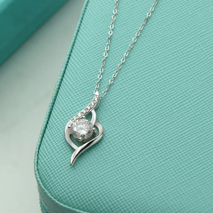 Jeweller Buy Elegant 925 Sterling Silver Link Chain with Moissanite Pendant Fine Jewelry Necklace