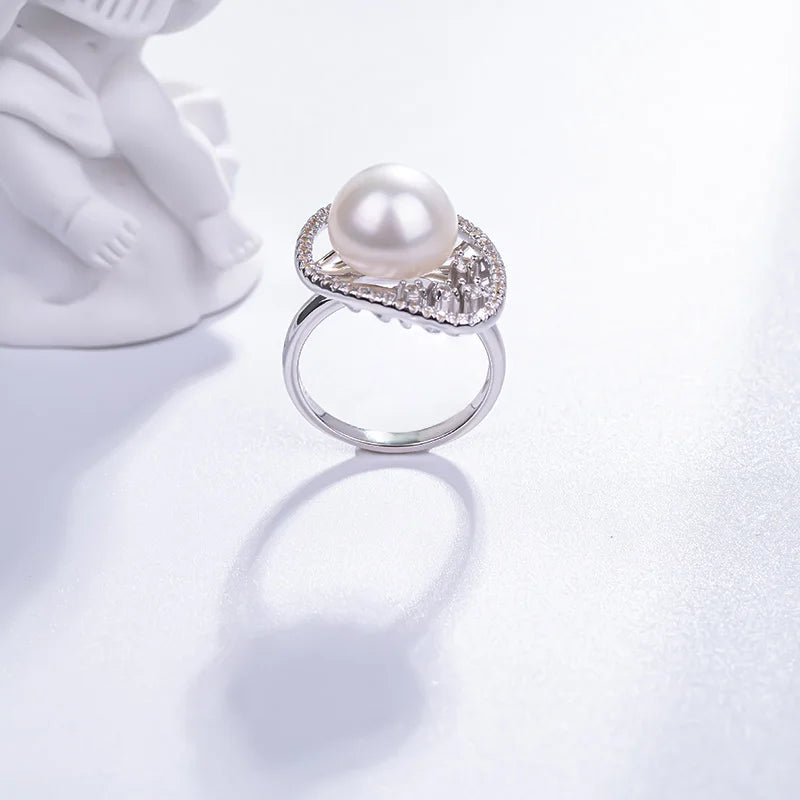 S925 pure silver pearl ring, female niche design, light luxury, high-end feeling, cool style, Instagram trendy fashion