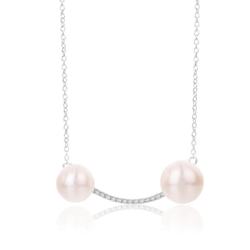 Women fine jewelry accessories 925 real sterling silver necklace with pearls