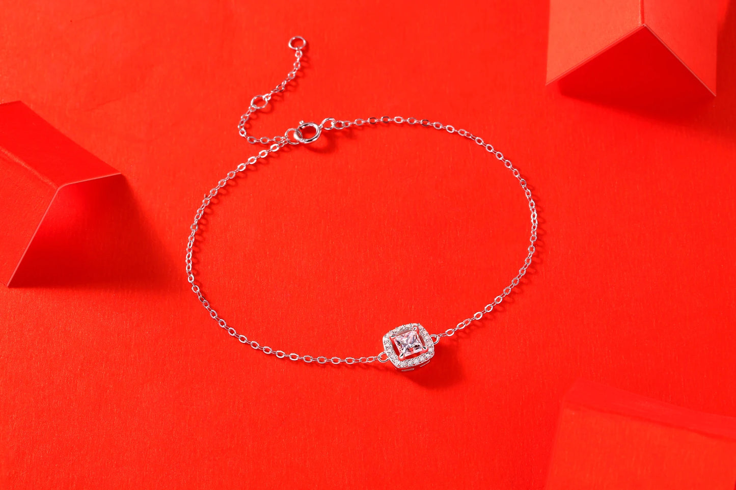 Fashionable Rose Bracelet Women's Ins Simple and Cold Style Small Design Silver Chain