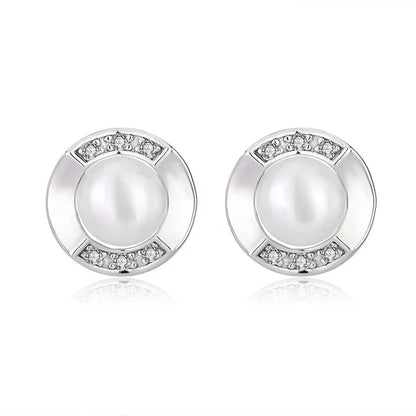 Wholesale fashion fine jewelry s925 925 sterling silver women natural pearl earrings