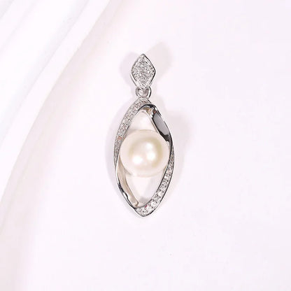 Women wholesale 925 sterling silver ladies necklace pearl pendant for jewelry making