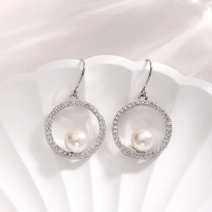 Custom fashion fine jewellery jewelry luxury 925 sterling silver pearl women earrings for women