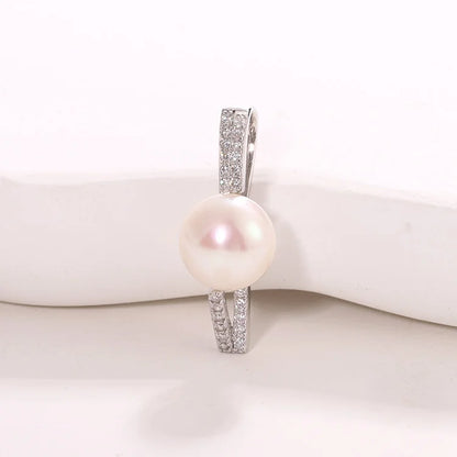 Fashion minimalist 925 sterling silver single freshwater pearl pendant for women