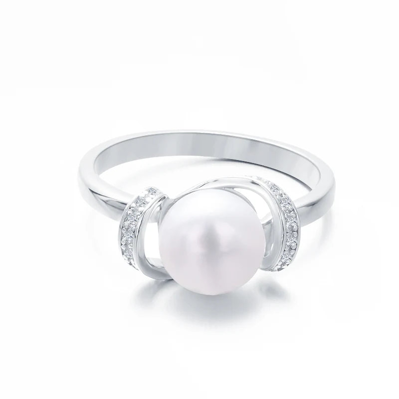 S925 pure silver pearl ring, female niche design, light luxury, high-end feeling, cool style, Instagram trendy fashion