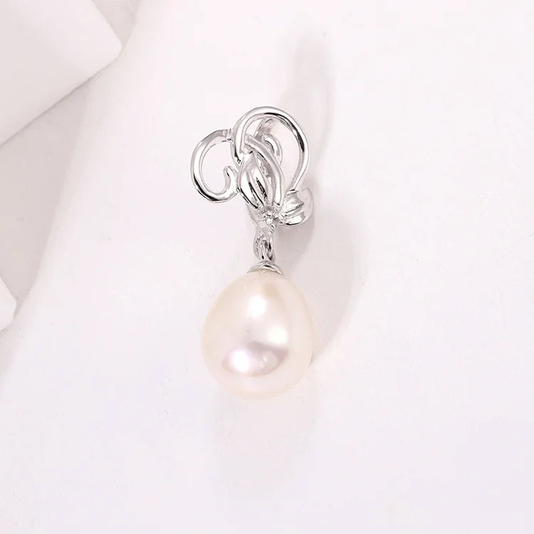 Custom jewelry making sterling silver fashion jewelry natural drop pearl universal pendant setting pearl