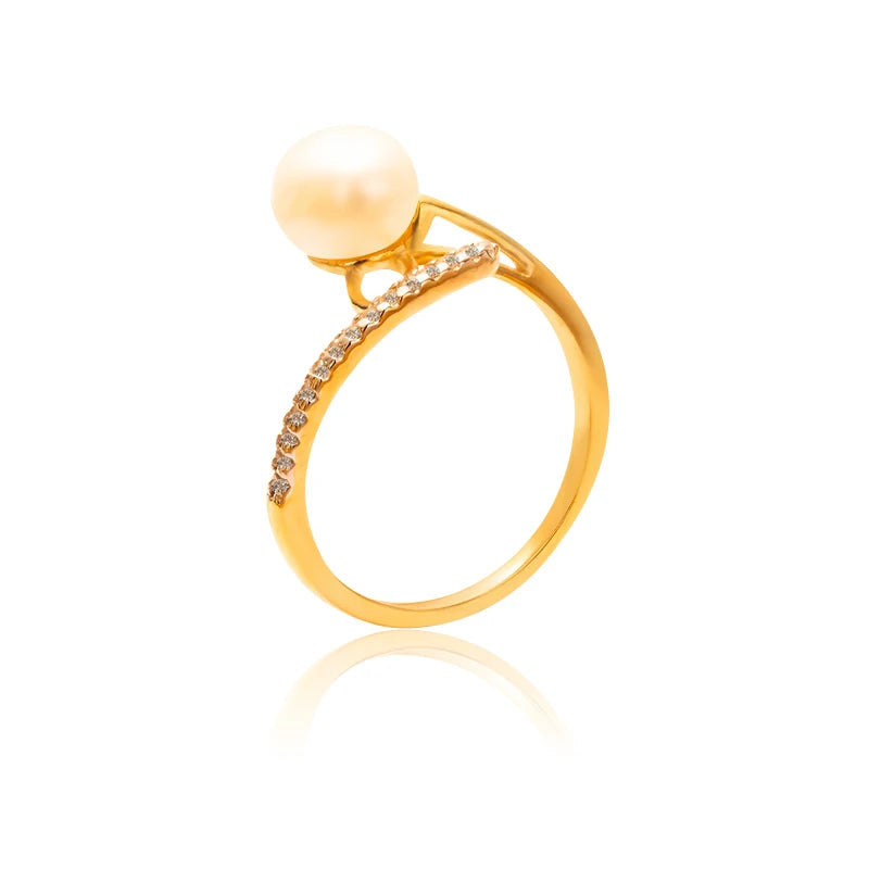 S925 pure silver pearl ring, female niche design, light luxury, high-end feeling, cool style, Instagram trendy fashion