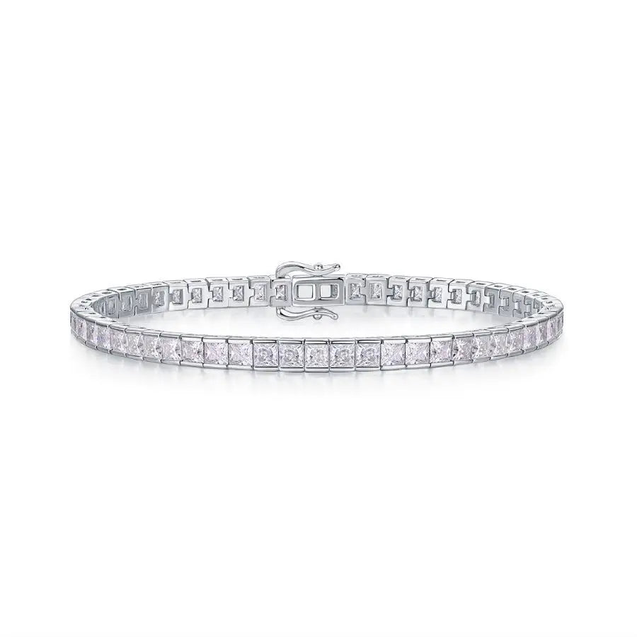 JIUZUAN D VVS original moissan ite tennis bracelets for women men lab diamond with gra wedding jewelry 925 silver bracelet