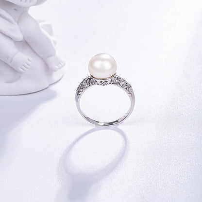 S925 pure silver pearl ring, female niche design, light luxury, high-end feeling, cool style, Instagram trendy fashion