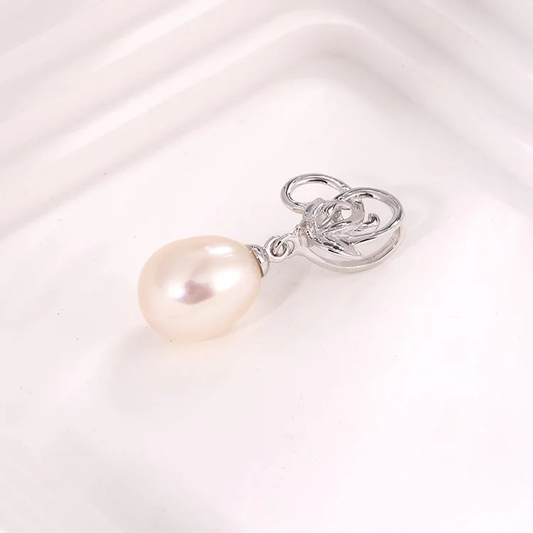 Custom jewelry making sterling silver fashion jewelry natural drop pearl universal pendant setting pearl