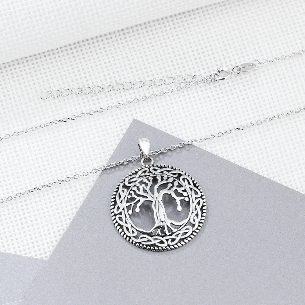 custom factory price vintage cross pendant mom jewelry 925 sterling silver tree life pendant necklaces