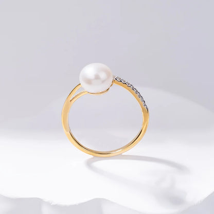 S925 pure silver pearl ring, female niche design, light luxury, high-end feeling, cool style, Instagram trendy fashion