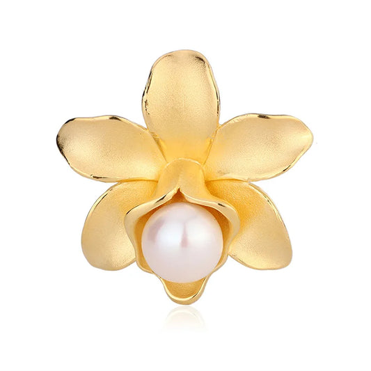 Custom freshwater pearl gold plated 925 pure sterling silver pendant for women