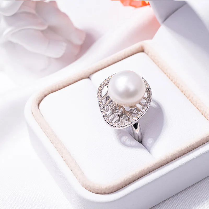 S925 pure silver pearl ring, female niche design, light luxury, high-end feeling, cool style, Instagram trendy fashion