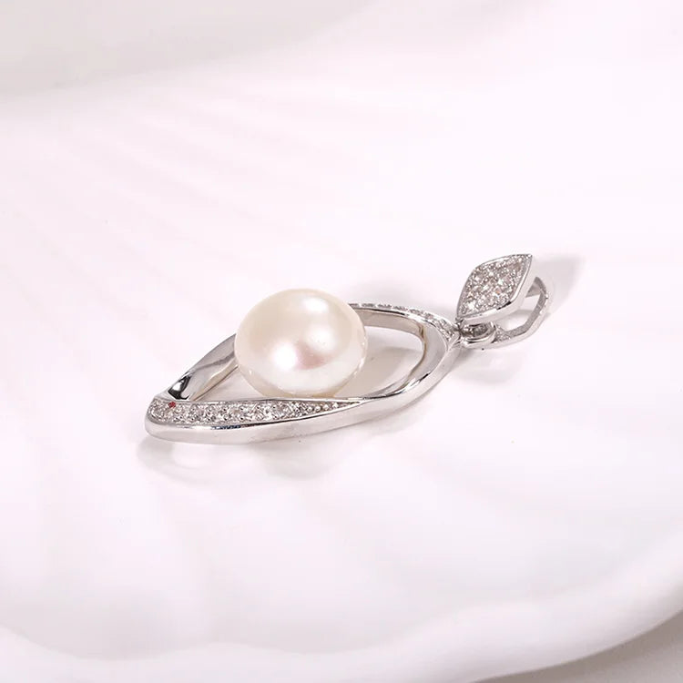 Women wholesale 925 sterling silver ladies necklace pearl pendant for jewelry making